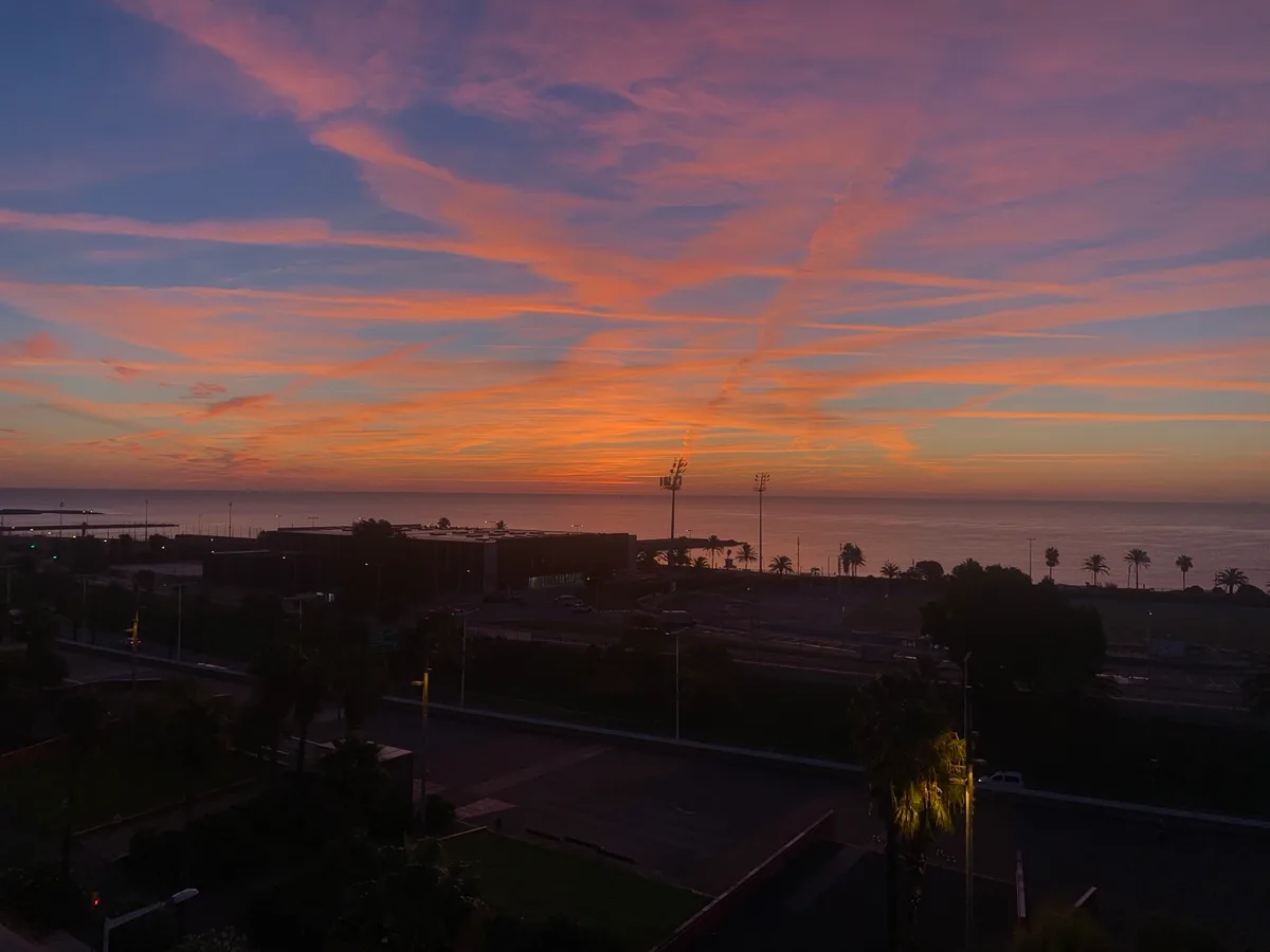 Alba durante gli esercizi