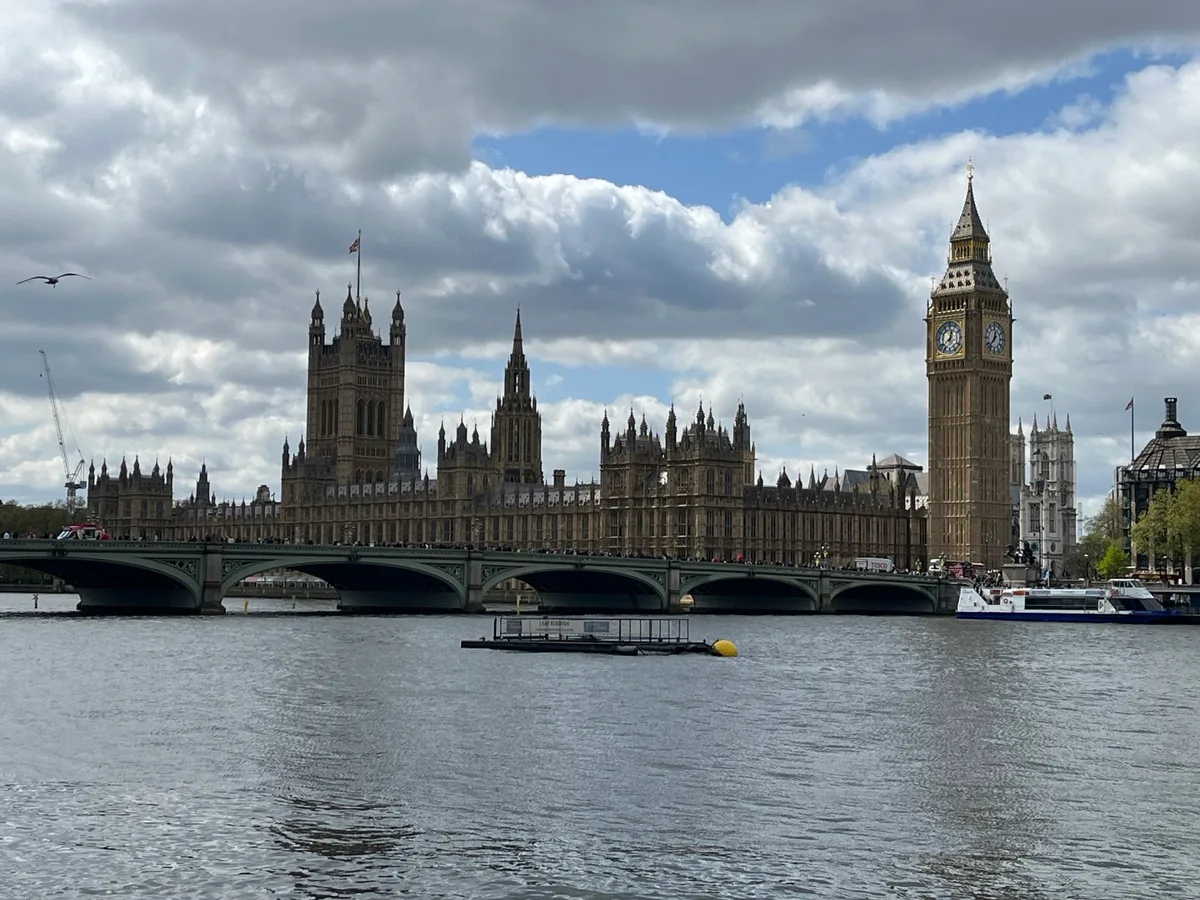 Palazzo di Westminster e Big Ben visti dal Tamigi