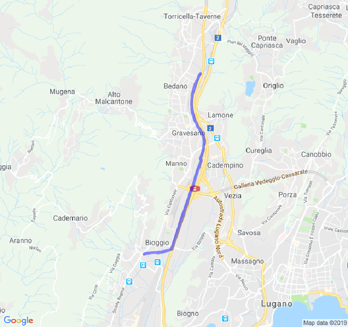 Mappa del percorso di corsa