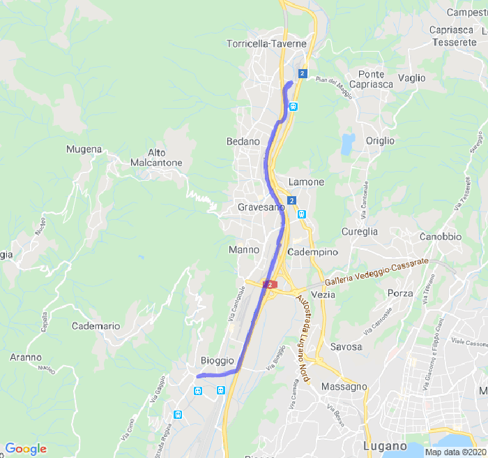 Mappa del percorso di corsa