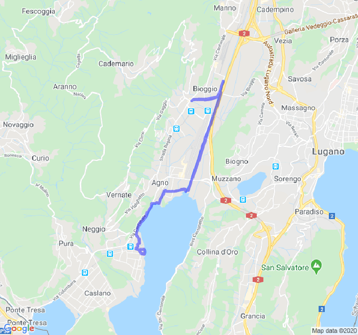 Mappa del percorso di corsa