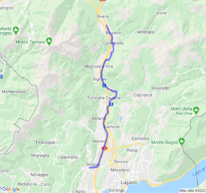 Mappa del percorso di corsa
