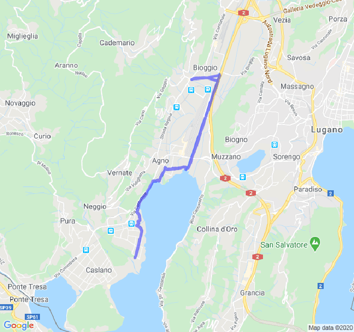 Mappa del percorso di corsa