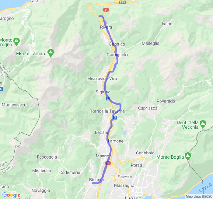 Mappa del percorso di corsa