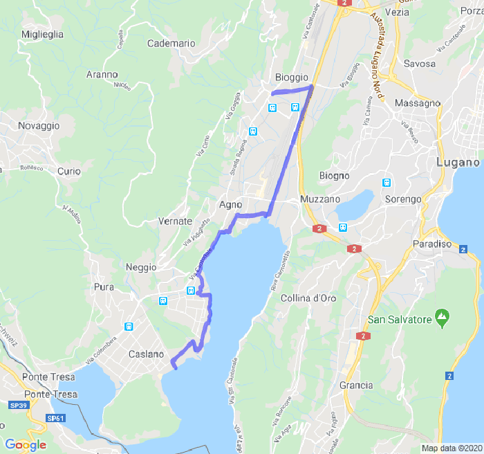 Mappa del percorso di corsa