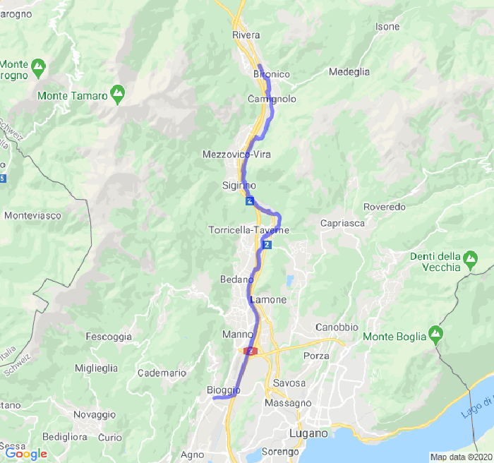 Mappa del percorso di corsa