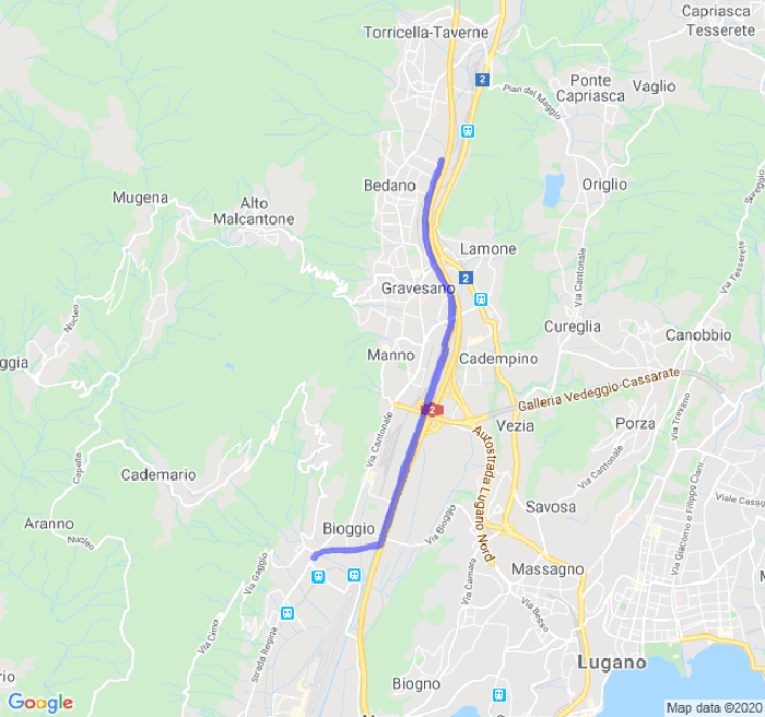 Mappa del percorso di corsa