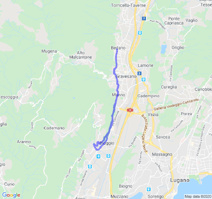Mappa del percorso di corsa