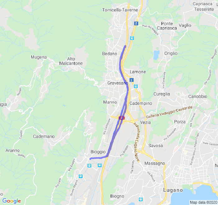 Mappa del percorso di corsa