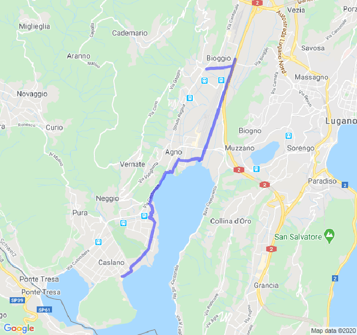 Mappa del percorso di corsa