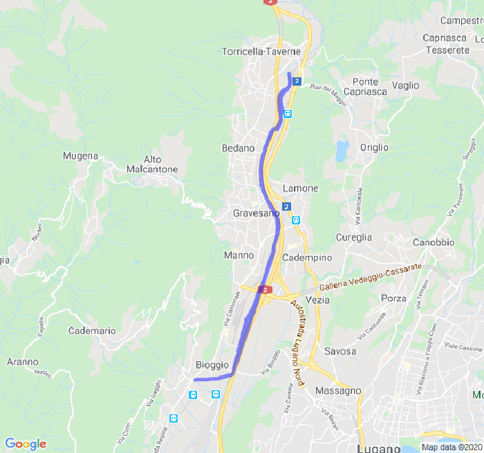 Mappa del percorso di corsa