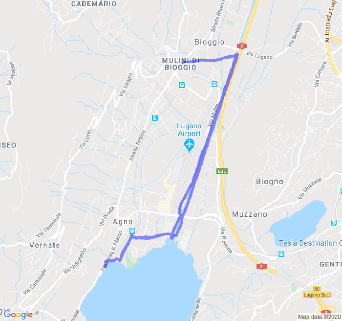 Mappa del percorso di corsa
