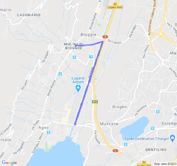 Mappa del percorso di corsa
