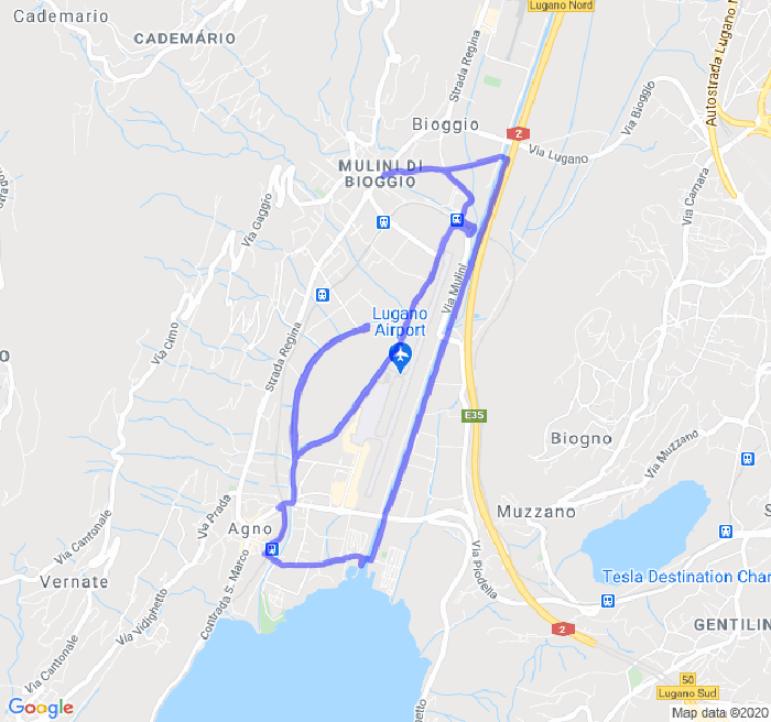 Mappa del percorso di corsa