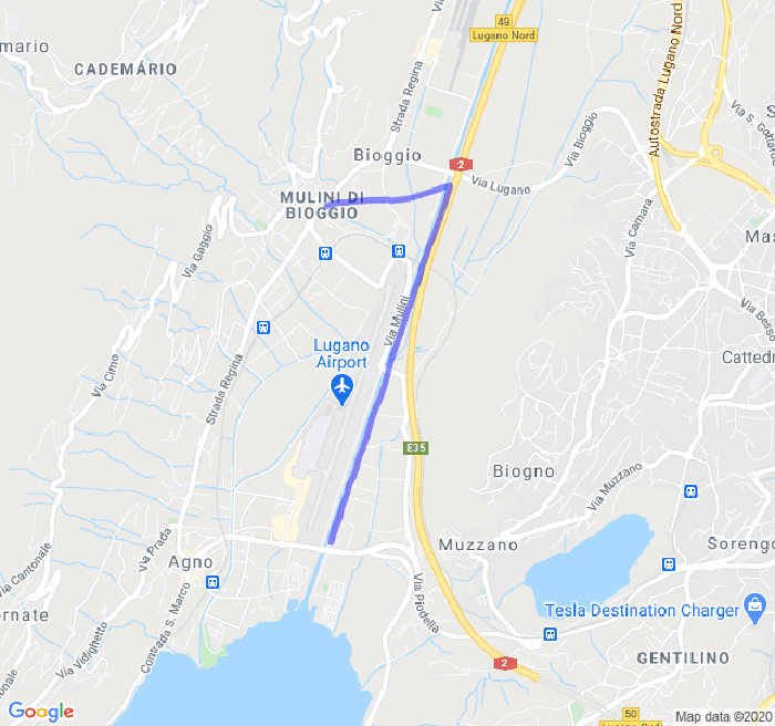 Mappa del percorso di corsa