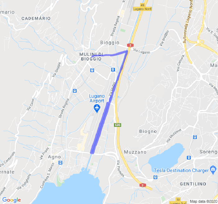 Mappa del percorso di corsa