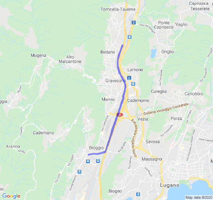 Mappa del percorso di corsa