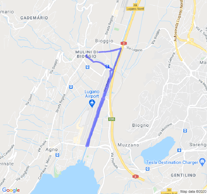 Mappa del percorso di corsa