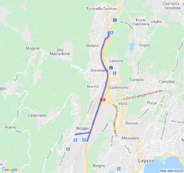 Mappa del percorso di corsa