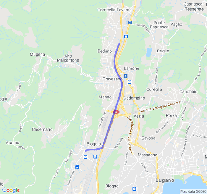 Mappa del percorso di corsa