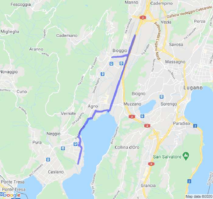 Mappa del percorso di corsa