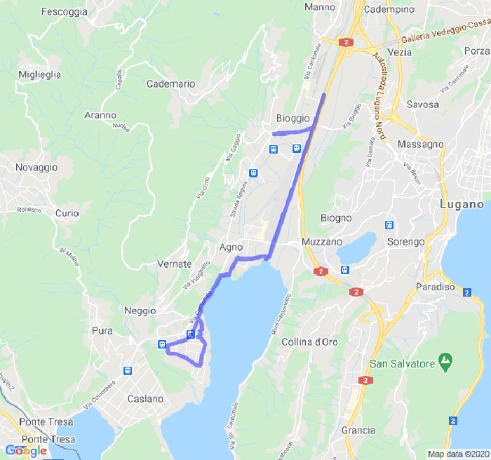 Mappa del percorso di corsa