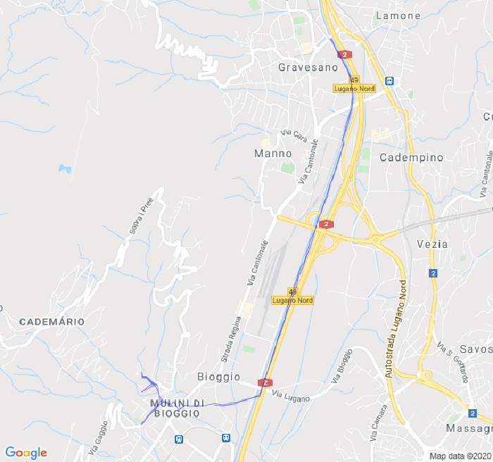 Mappa del percorso di corsa