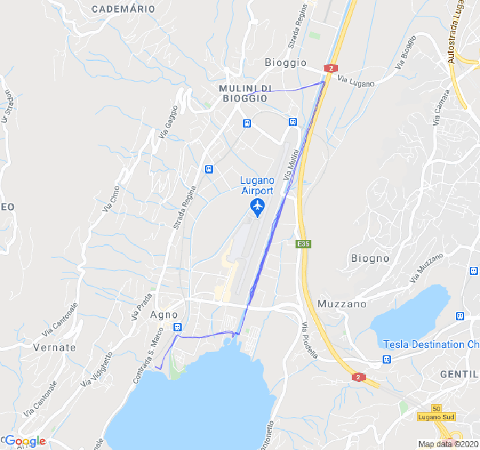 Mappa del percorso di corsa
