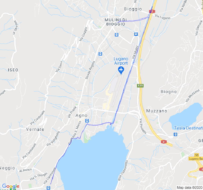 Mappa del percorso di corsa