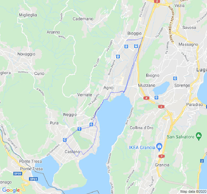 Mappa del percorso di corsa