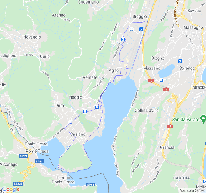 Mappa del percorso di corsa