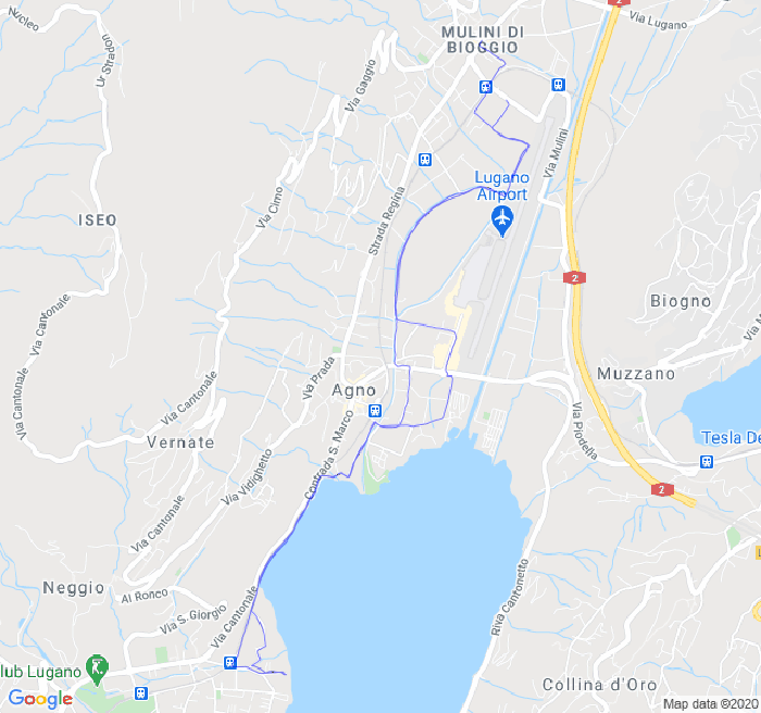 Mappa del percorso di corsa