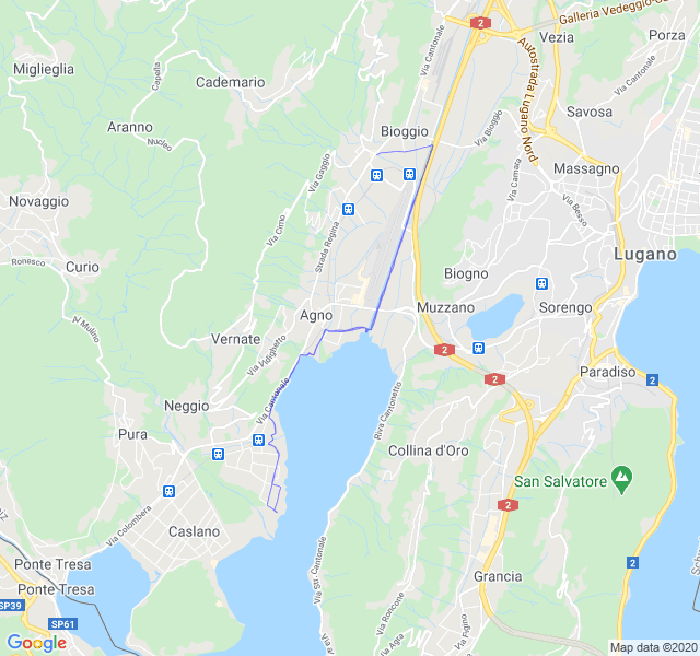 Mappa del percorso di corsa