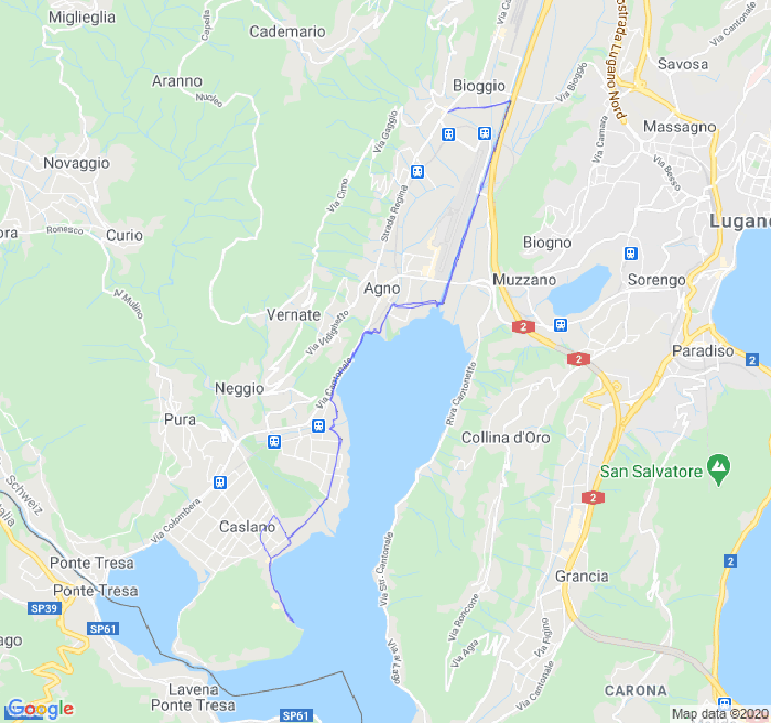 Mappa del percorso di corsa