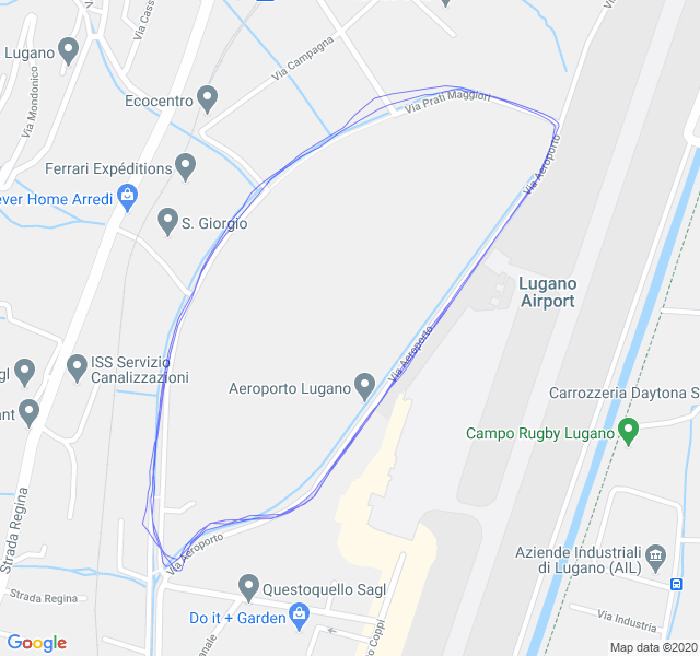 Mappa del percorso di corsa