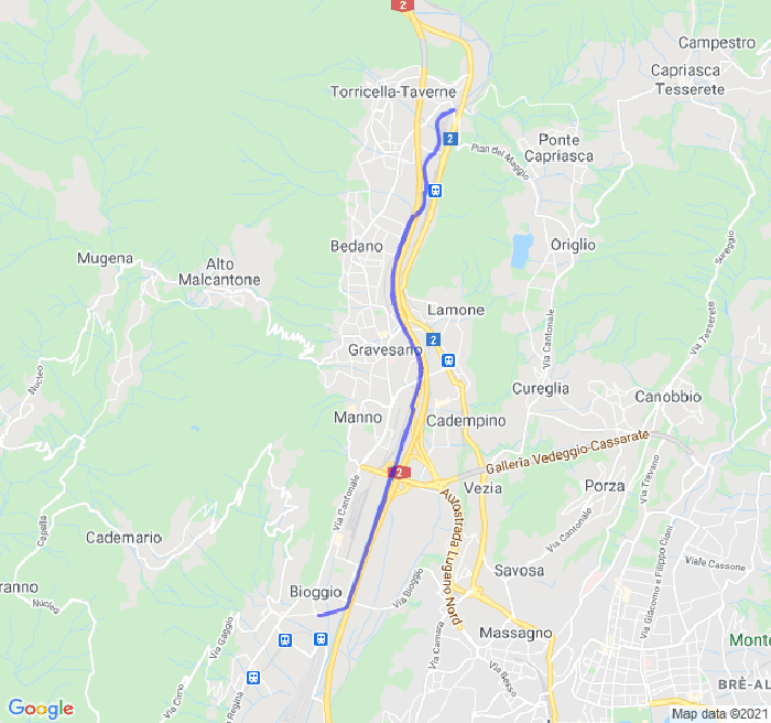 Mappa del percorso di corsa