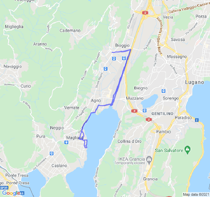 Mappa del percorso di corsa