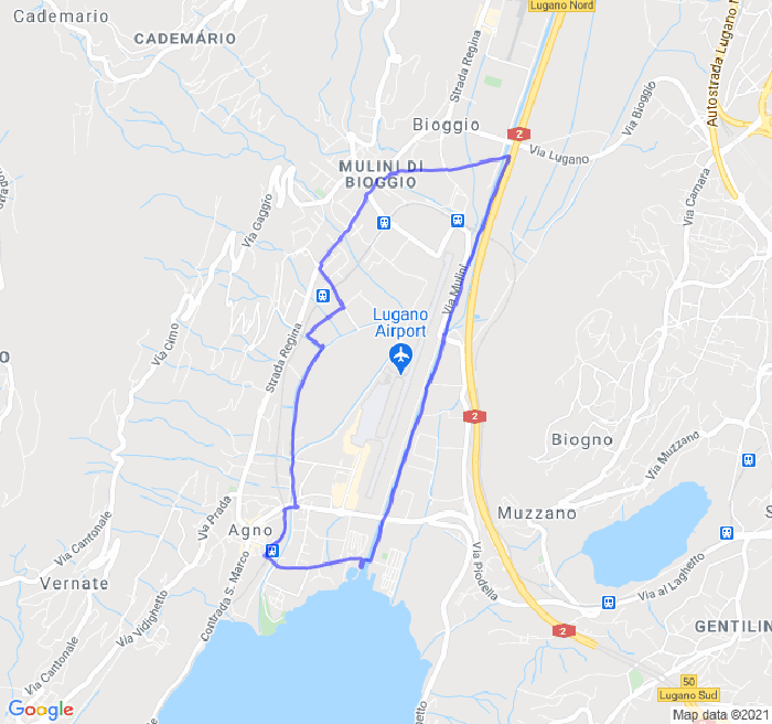 Mappa del percorso di corsa