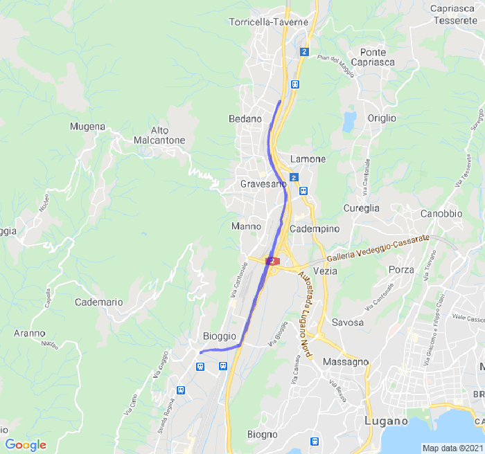 Mappa del percorso di corsa