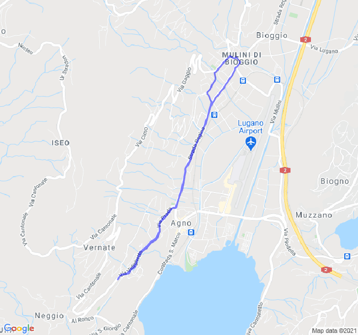 Mappa del percorso di corsa