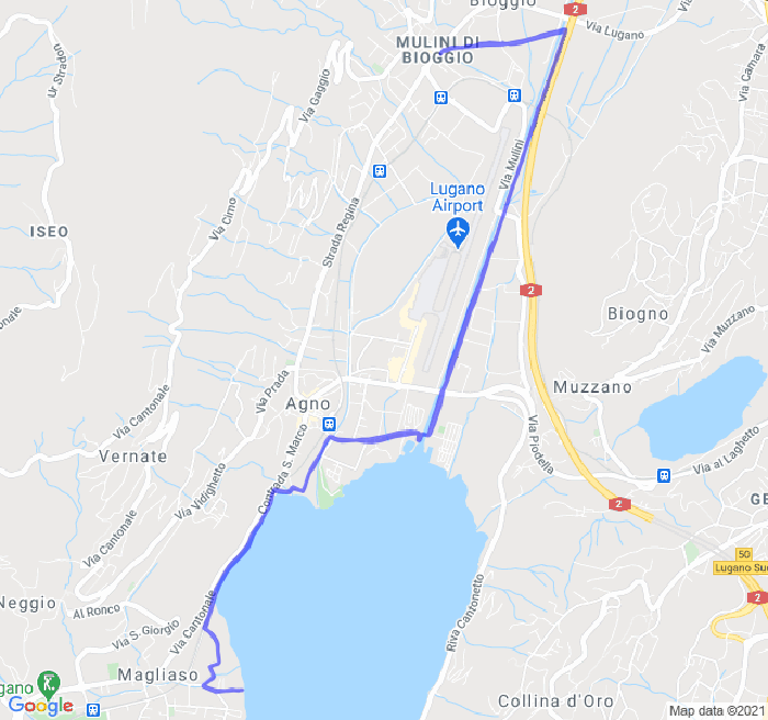 Mappa del percorso di corsa