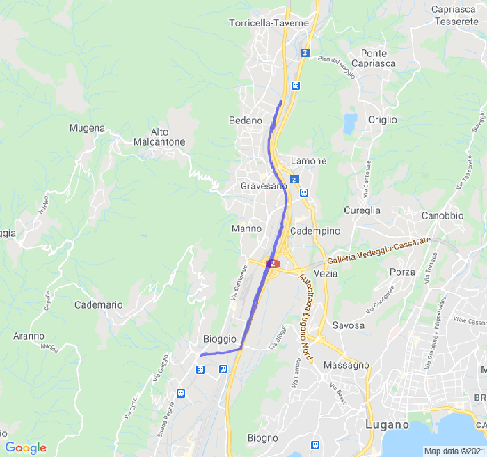 Mappa del percorso di corsa