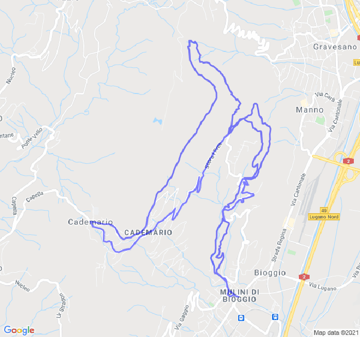 Mappa del percorso di corsa