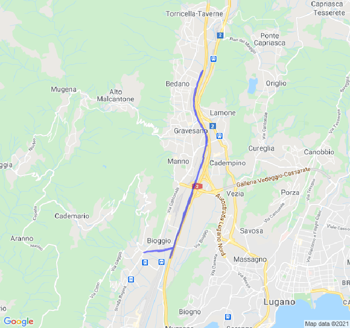 Mappa del percorso di corsa