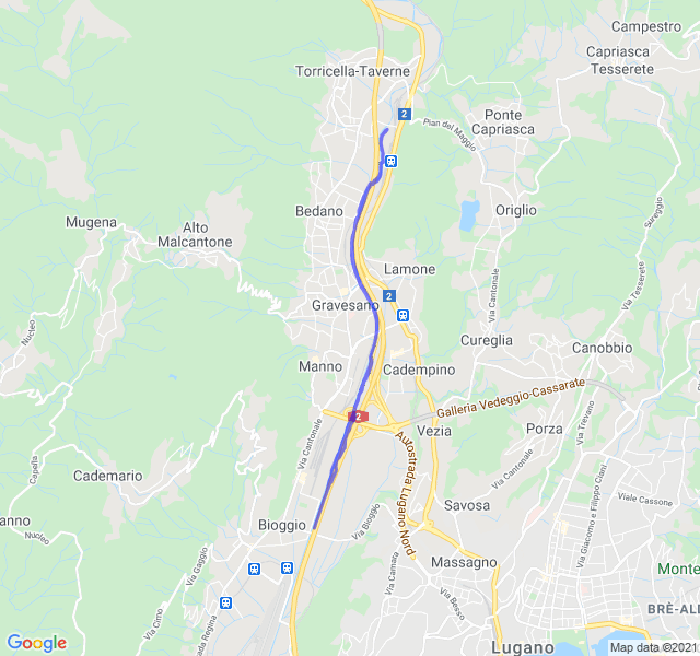 Mappa del percorso di corsa