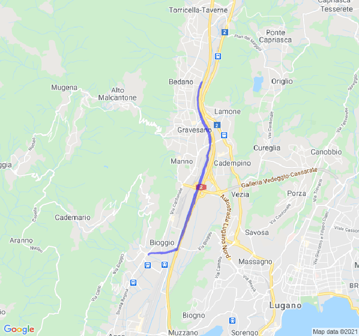 Mappa del percorso di corsa