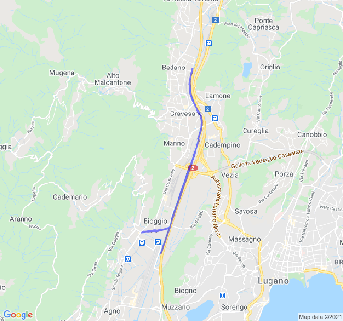 Mappa del percorso di corsa