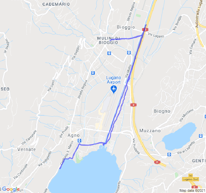 Mappa del percorso di corsa