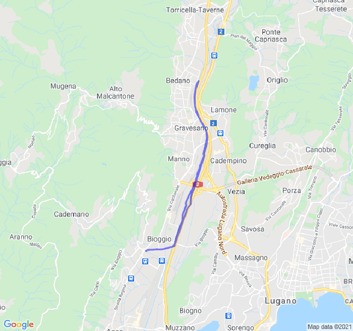 Mappa del percorso di corsa