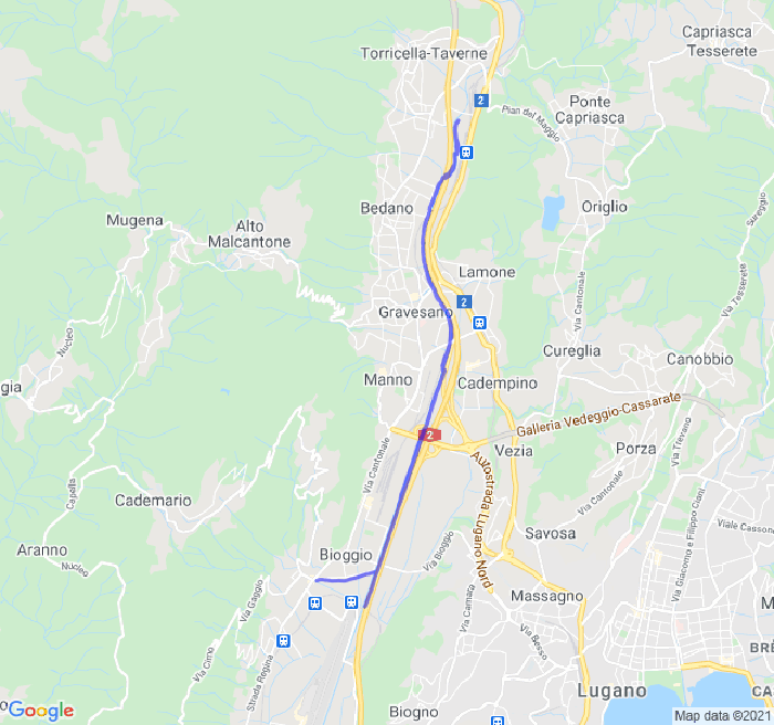 Mappa del percorso di corsa